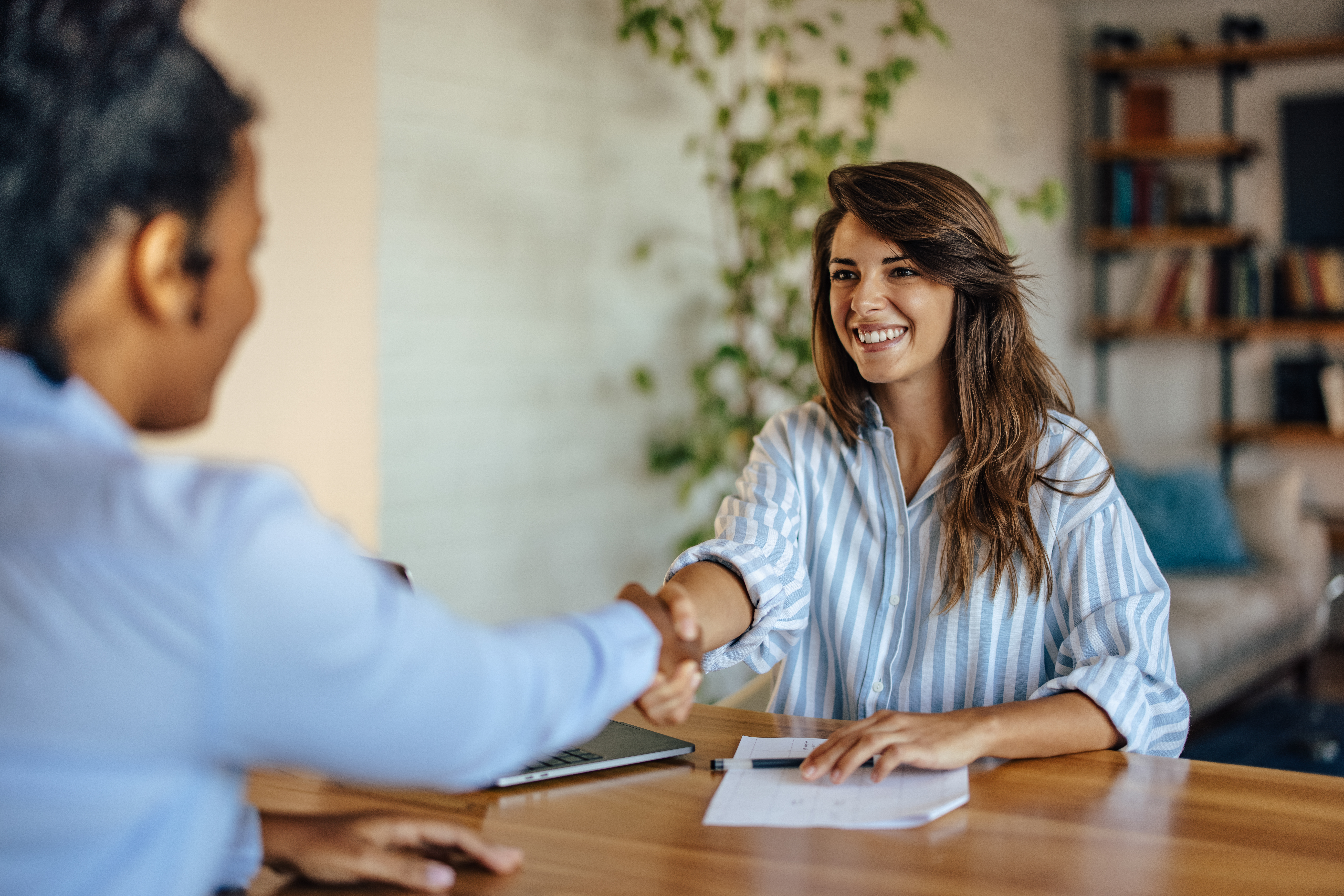A direct marketing intern being offered a permanent position